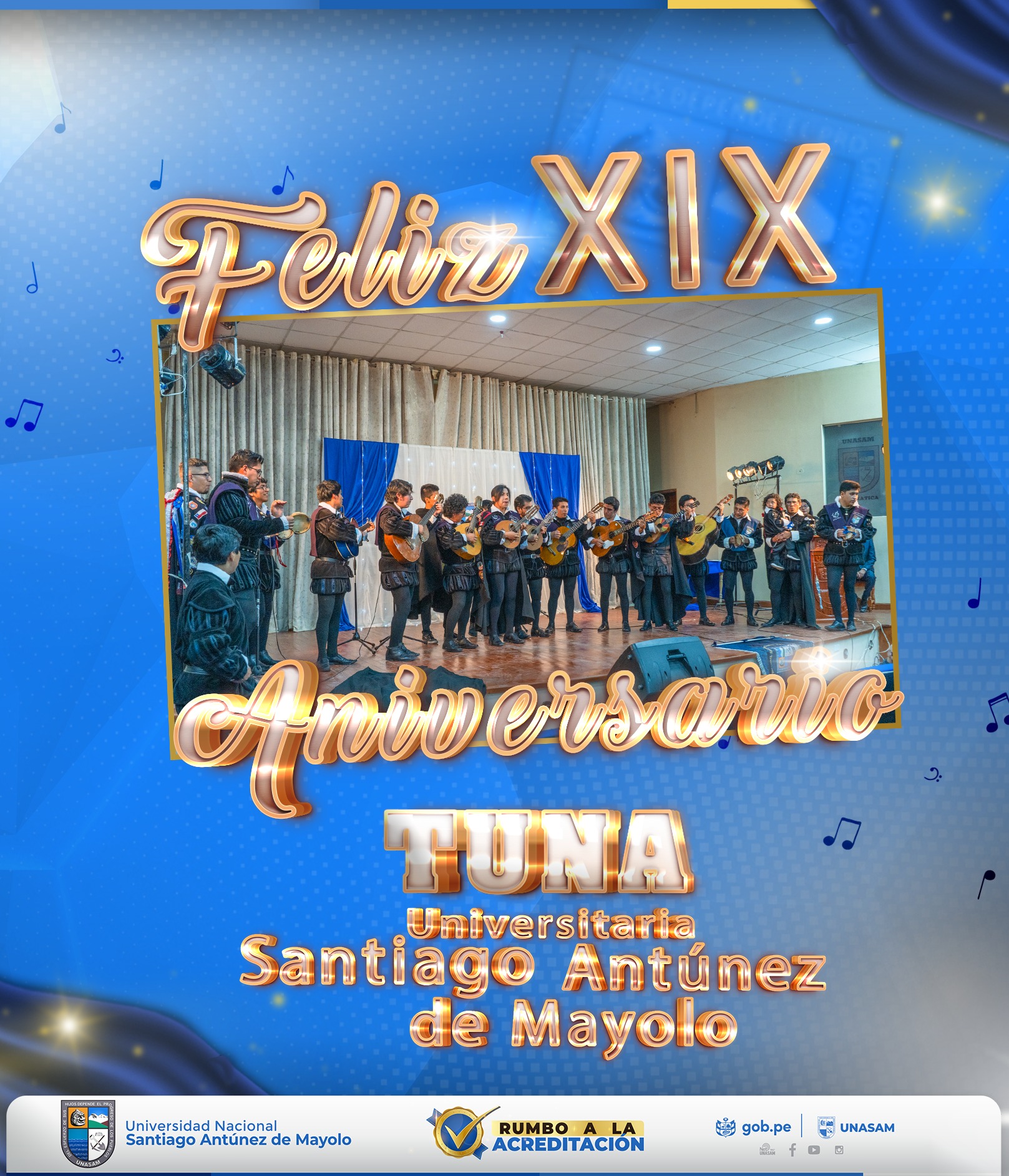  																¡FELIZ ANIVERSARIO, TUNA UNIVERSARIO SANTIAGO ANTÚNEZ DE MAYOLO!
																