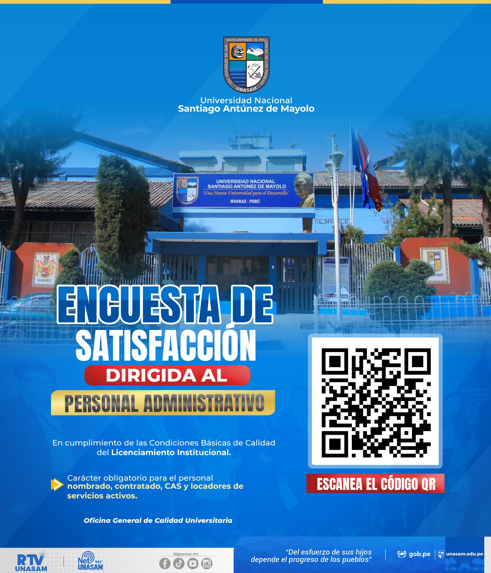  																Unasam aplica encuesta de satisfacción al personal administrativo
																