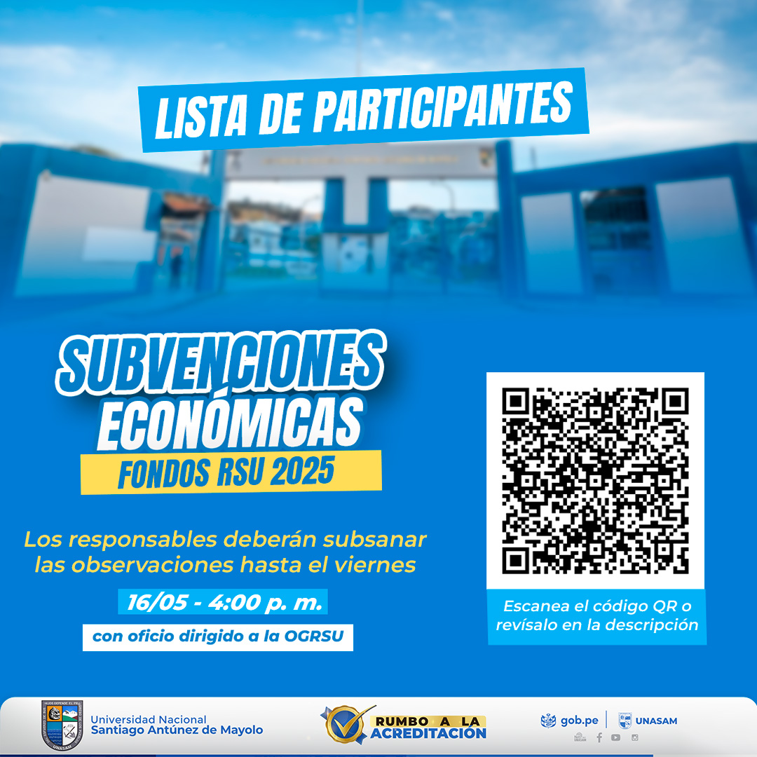  																LISTA DE PARTICIPANTES A SUBVENCIÓN ECONÓMICA- FONDOS RSU 2025
																