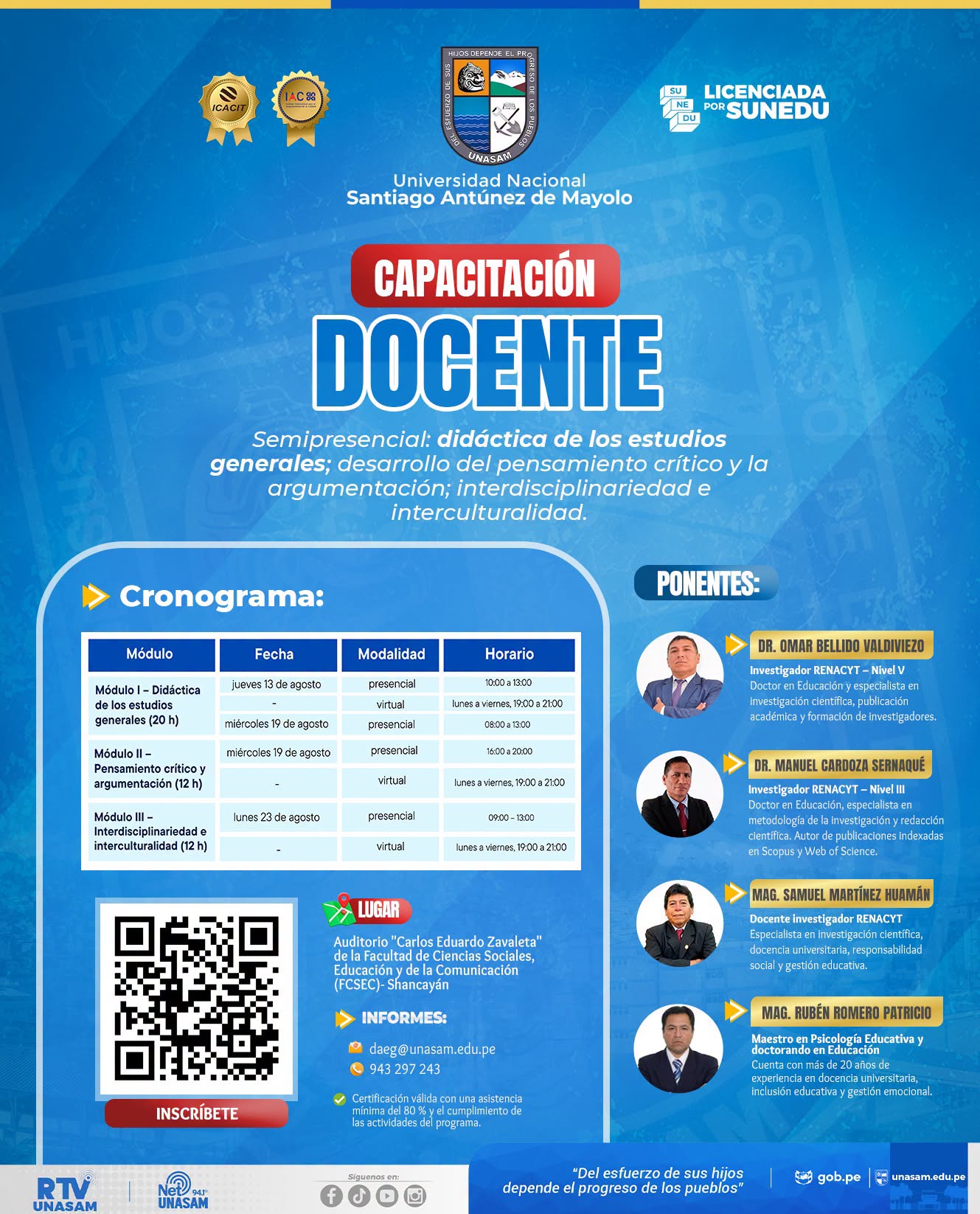  																¡Capacitación docente para fortalecer la educación universitaria!
																