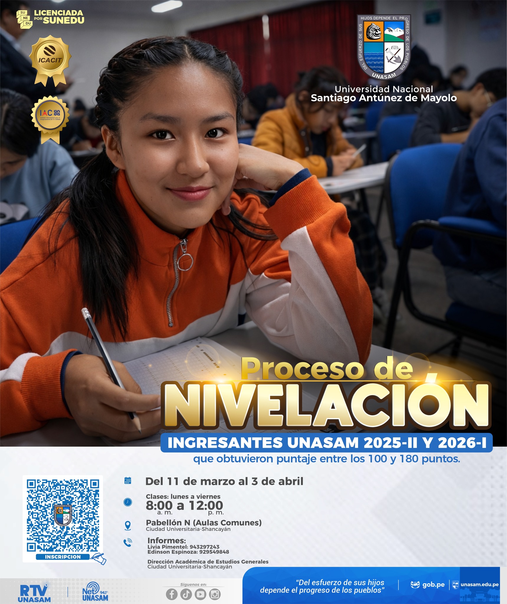  																Atención ingresantes santiaguinos
																