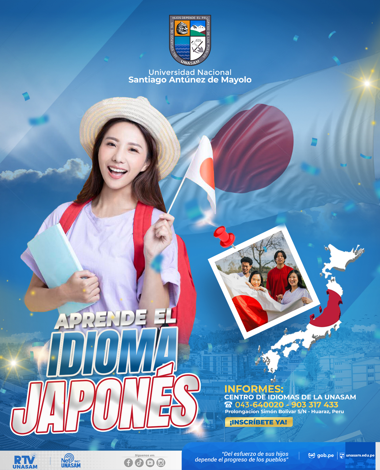  																¡Aprende Japonés en la Unasam!
																