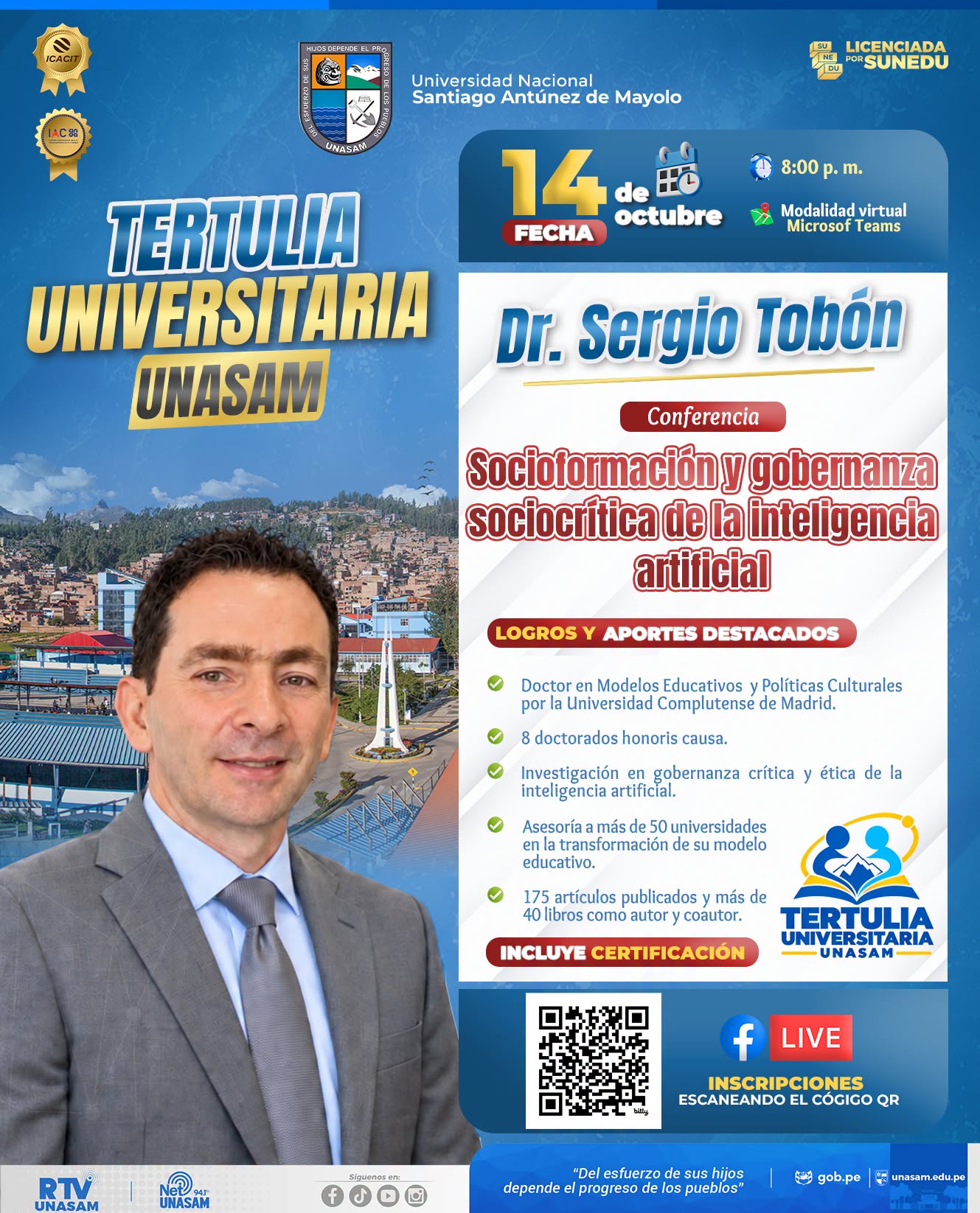  																Tertulia universitaria Unasam
																