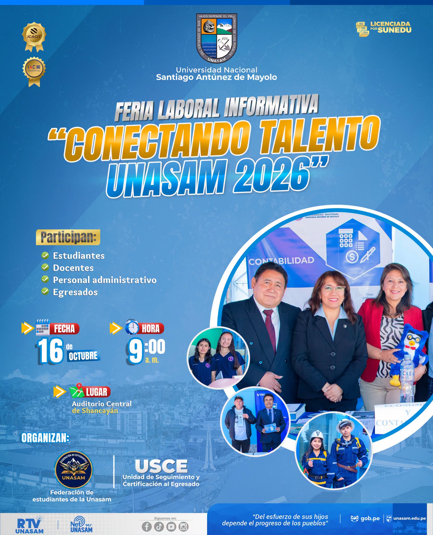  																Feria laboral informativa "conectando talento Unasam 2026"
																
