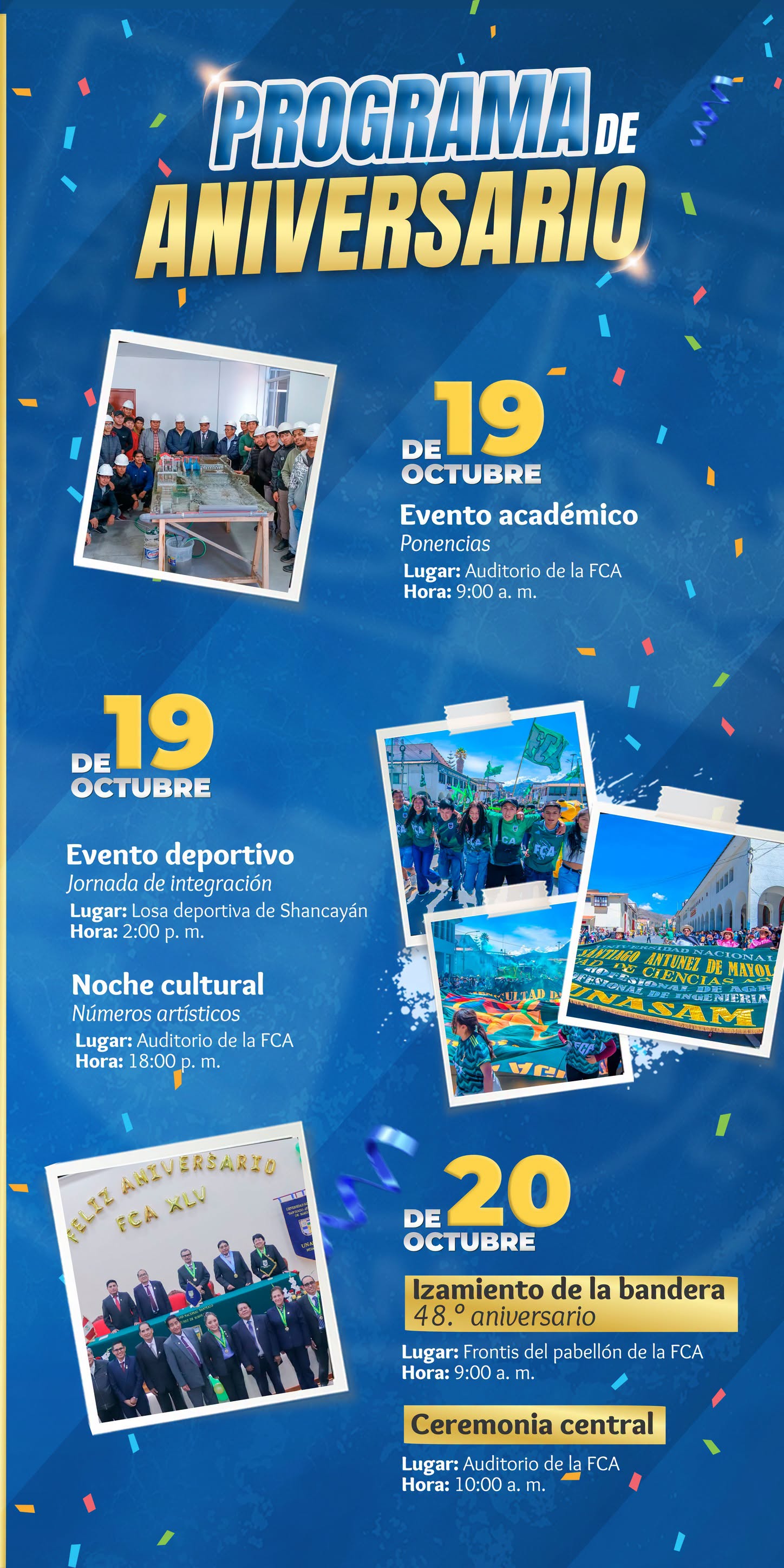  																FCA celebra su XLVIII aniversario de creación institucional
																