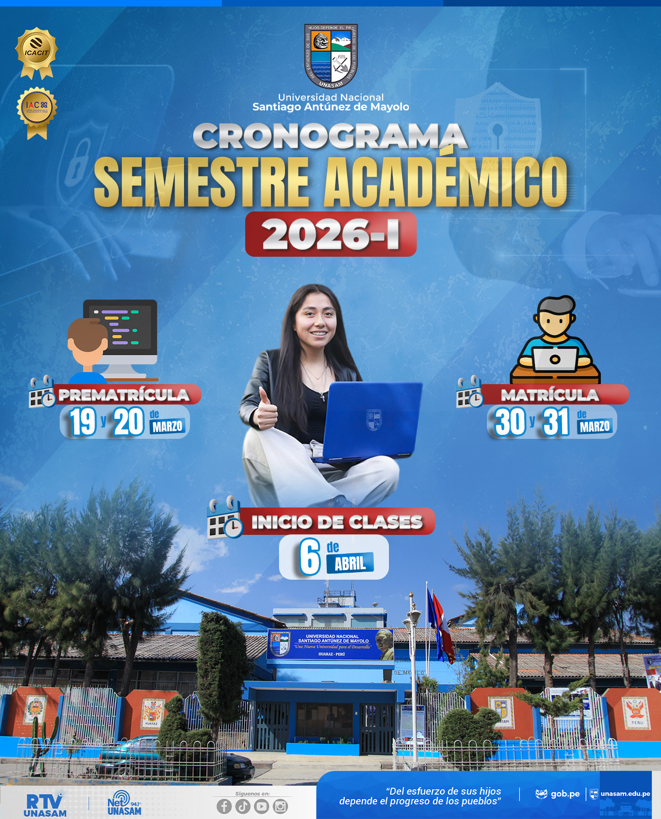  																Cromograma del Semestre Académico 2026-I
																