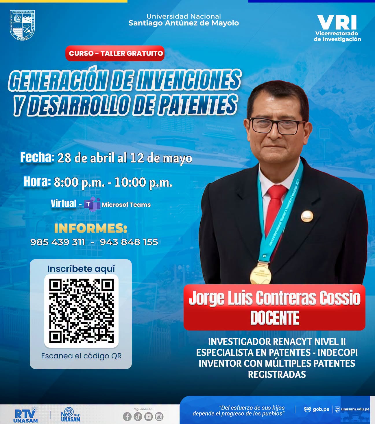  																CURSO- TALLER: GENERACIÓN DE INVENCIONES Y DESARROLLO DE PATENTES
																