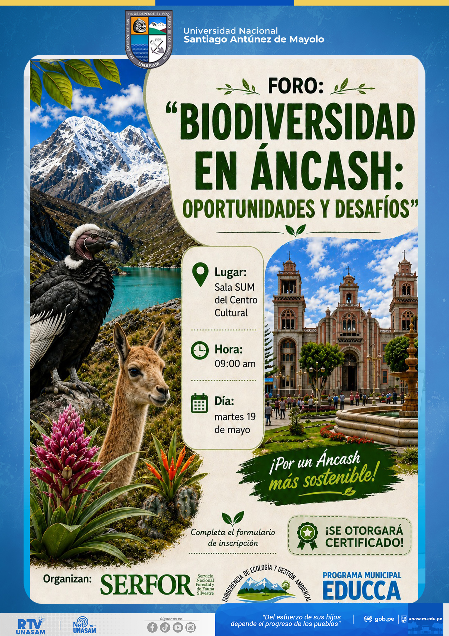  																Foro- Biodiversidad en Ancash: oportunidades y desafios
																