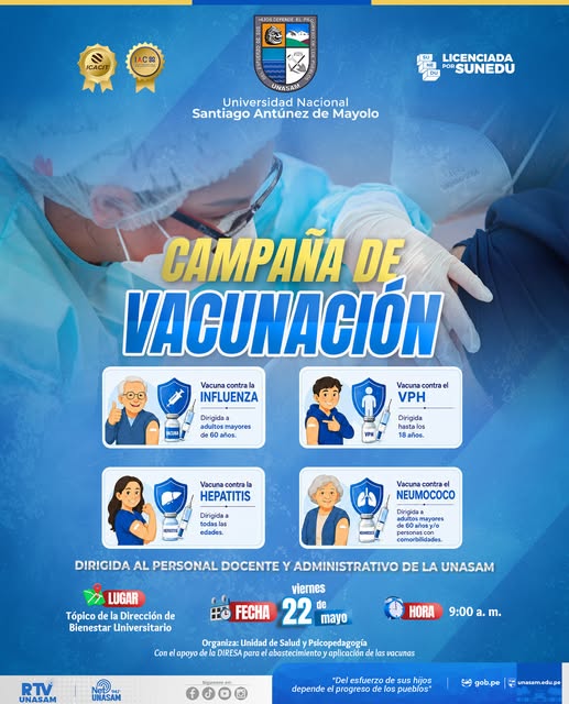  																Campaña de vacunación- Unasam
																