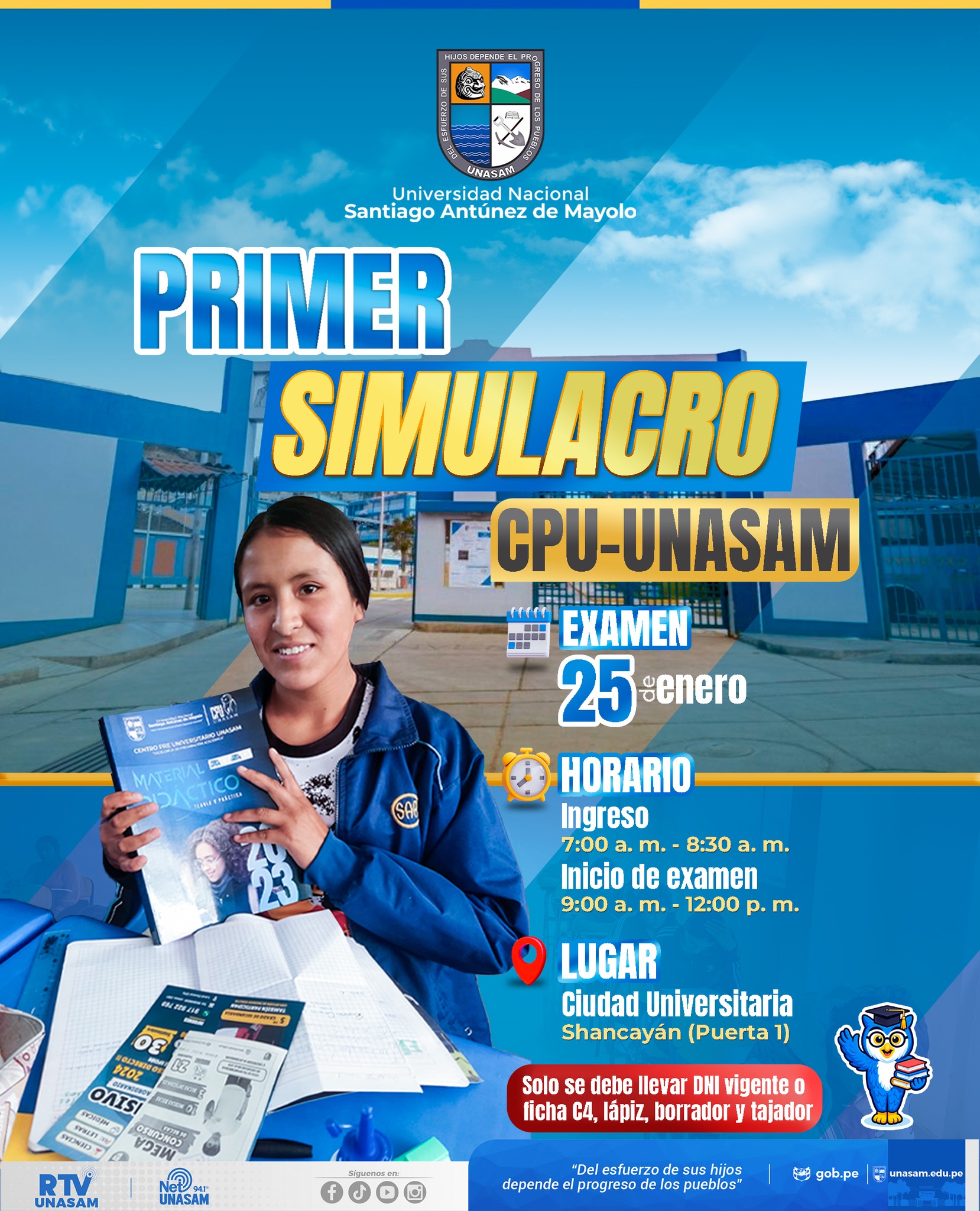  																PRIMER SIMULACRO DEL CPU- UNASAM
																