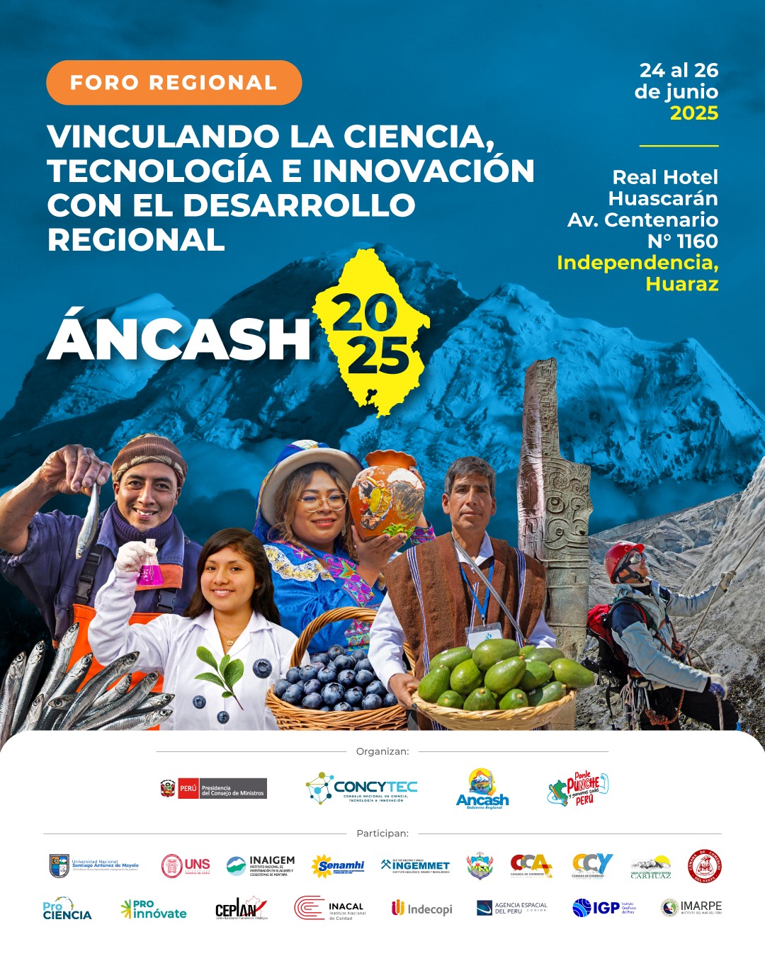  																UNASAM SE SUMA A LA ARTICULACIÓN REGIONAL EN CIENCIA, TECNOLOGÍA E INNOVACIÓN
																