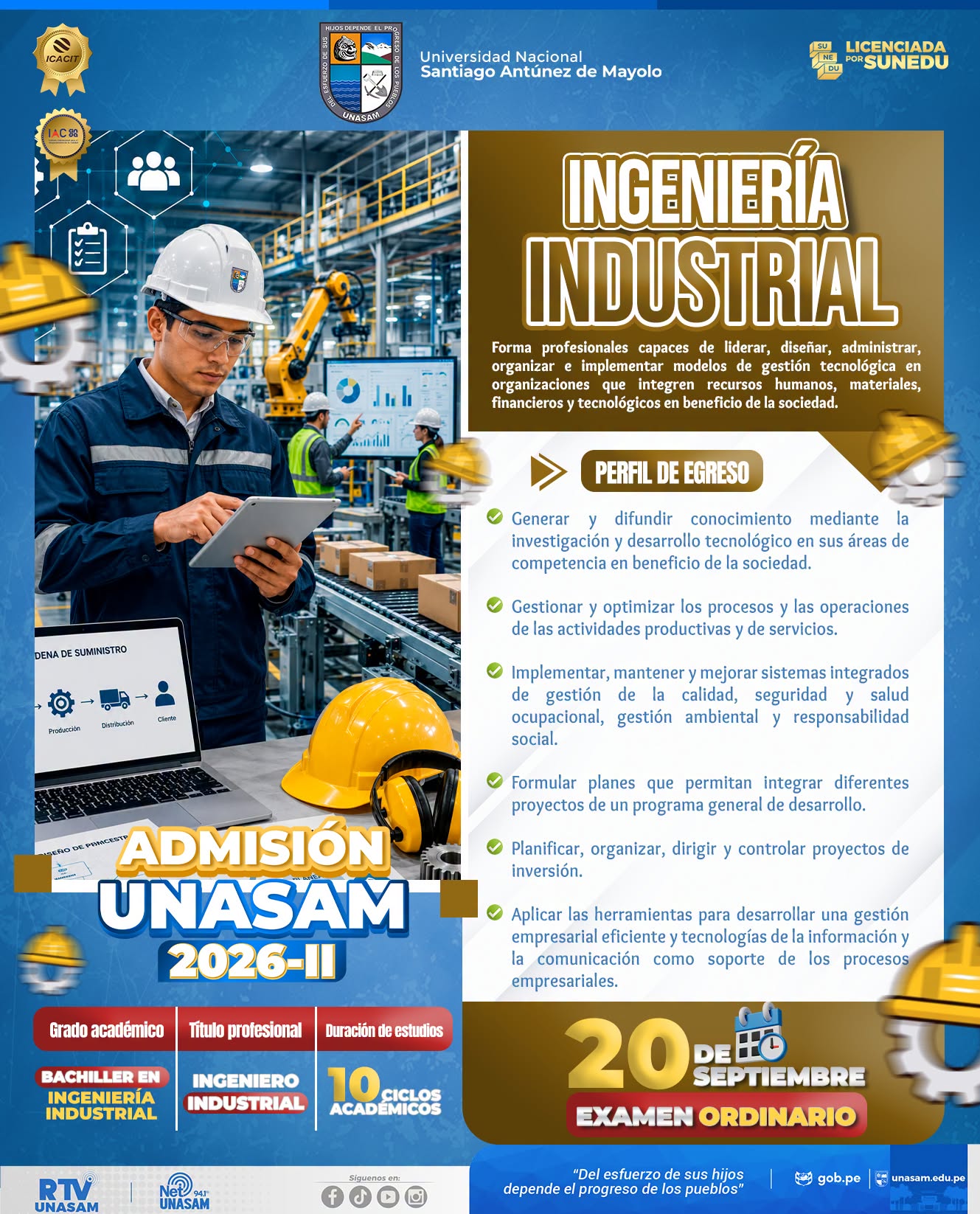  																Estudia Ingeniería Industrial en la Unasam
																