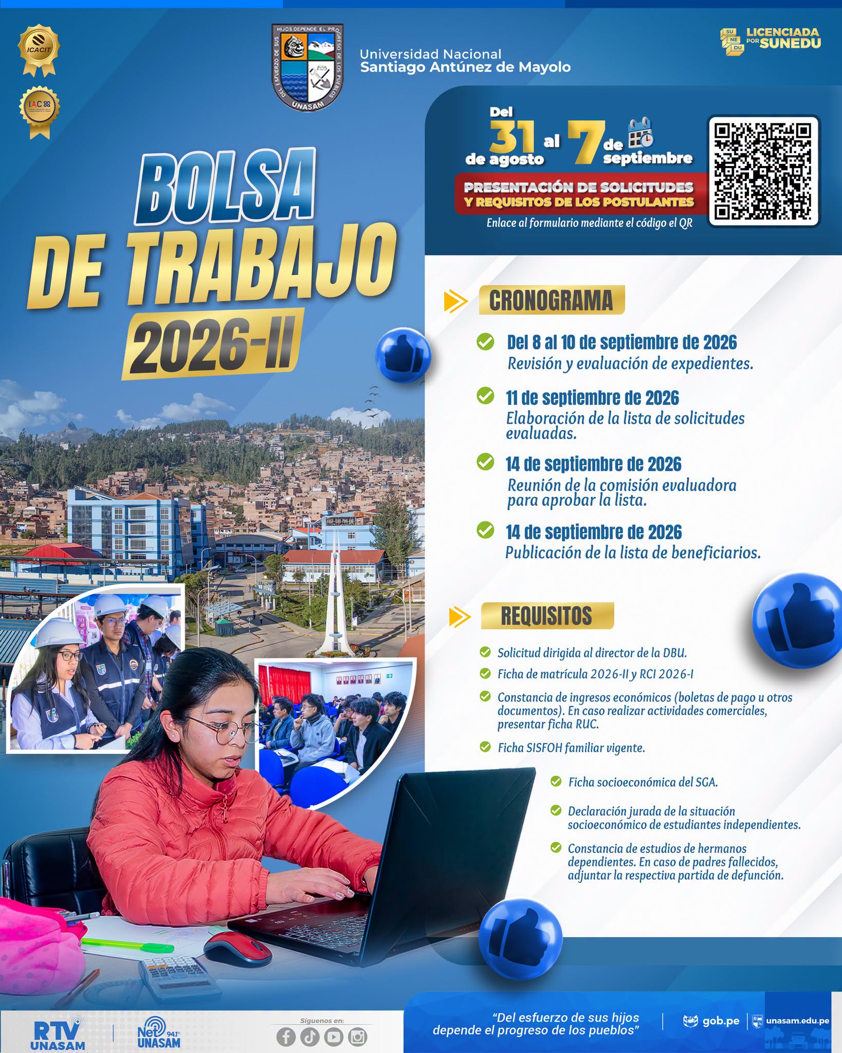  																Bolsa de Trabajo 2026-II
																