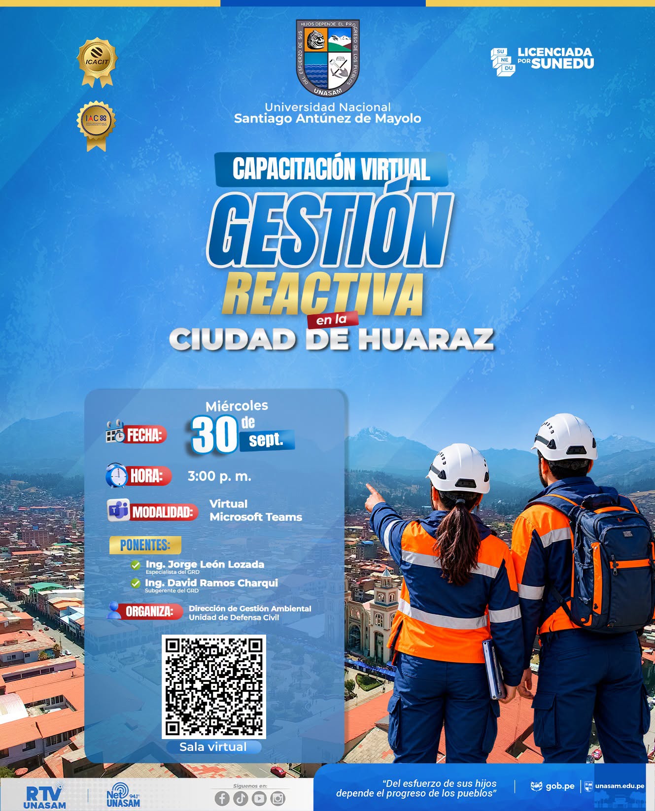  																Gestión reactiva en la ciudad de Huaraz
																