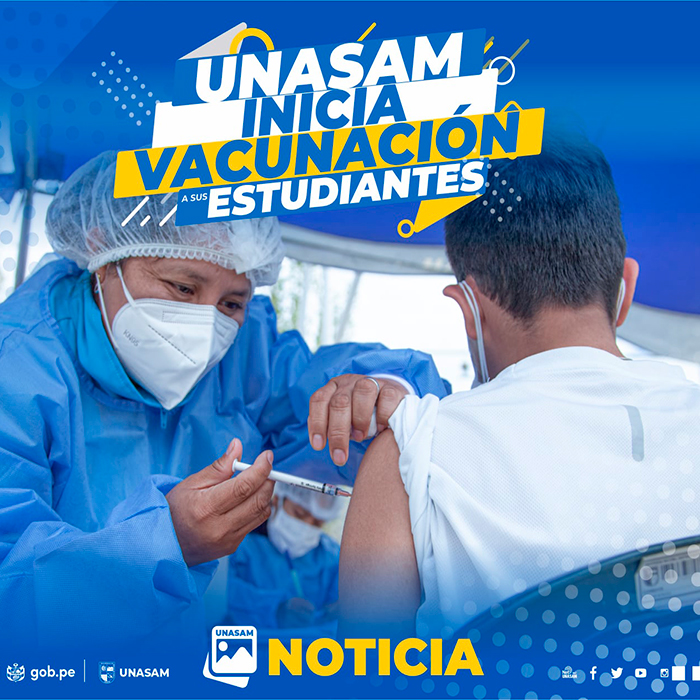  																UNASAM, primera Universidad en Ancash en iniciar vacunación contra el COVID 19
																