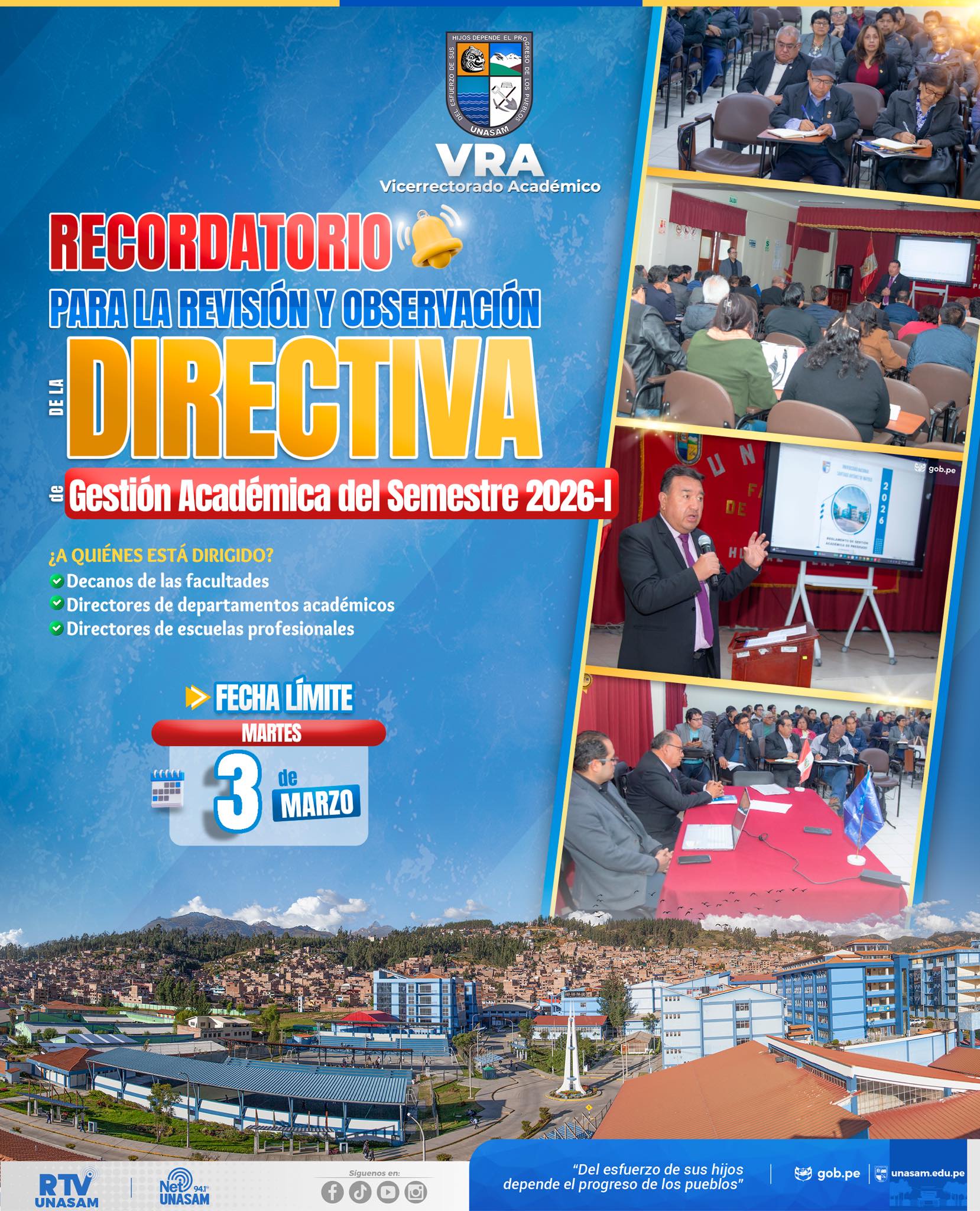  														Recordatorio importante para nuestras autoridades académicas
														