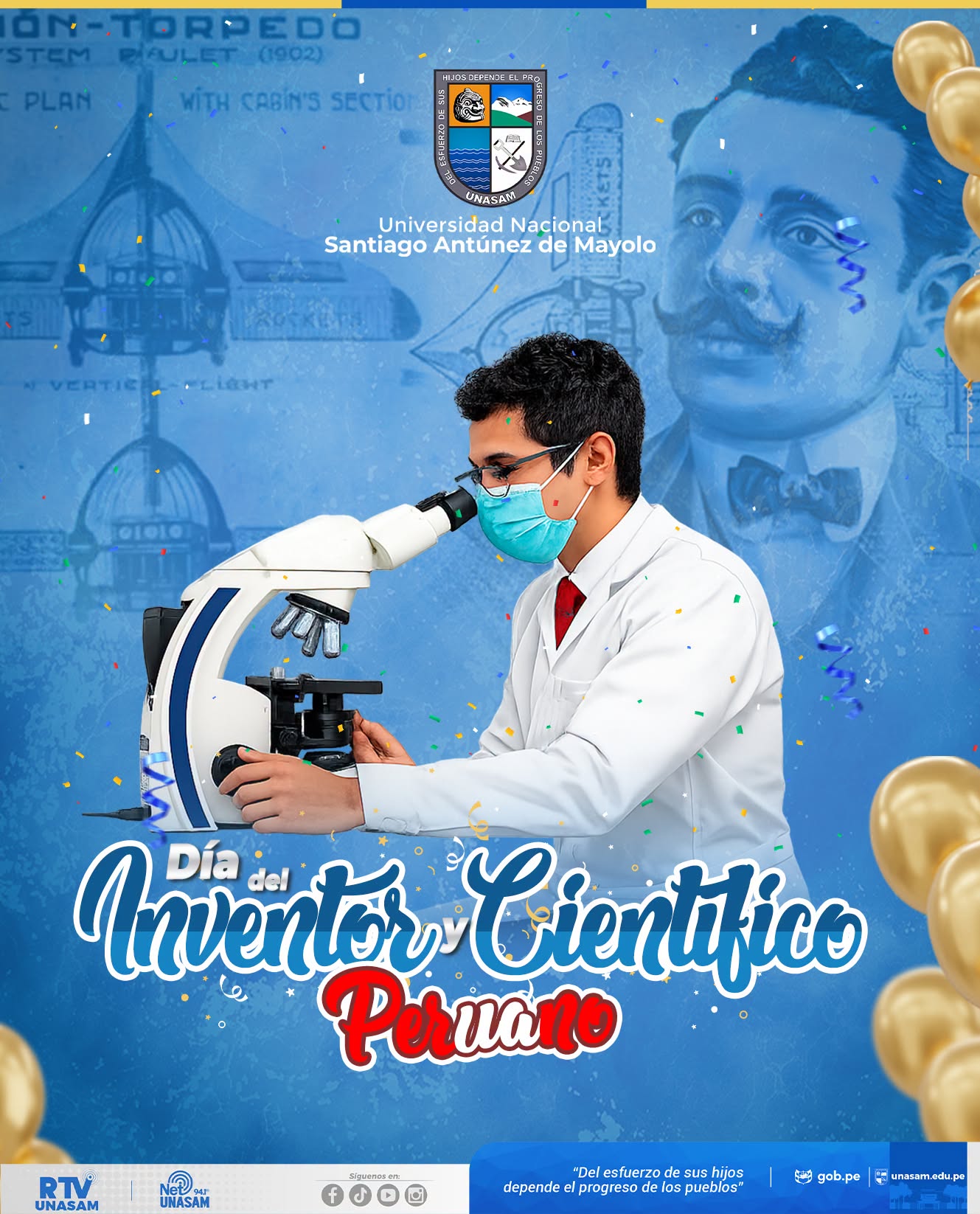  														¡Feliz Día del Inventor y Científico Peruano!
														