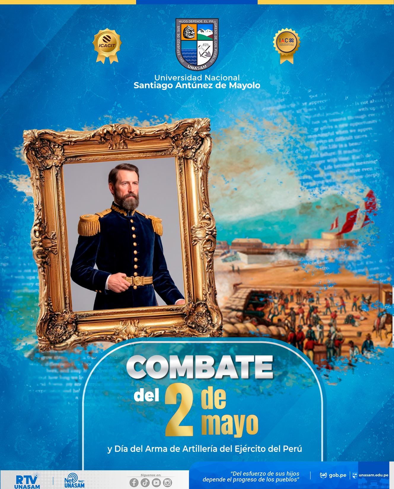 														Combate del 02 de mayo y día del arma de artillería del ejercito del Perú
														