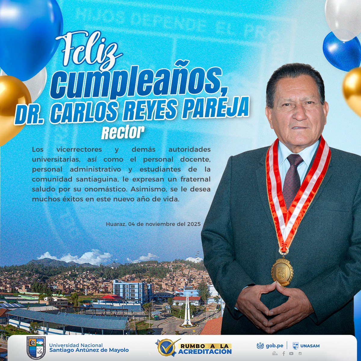  														Feliz cumpleaños, Dr. Carlos Reyes! 
														