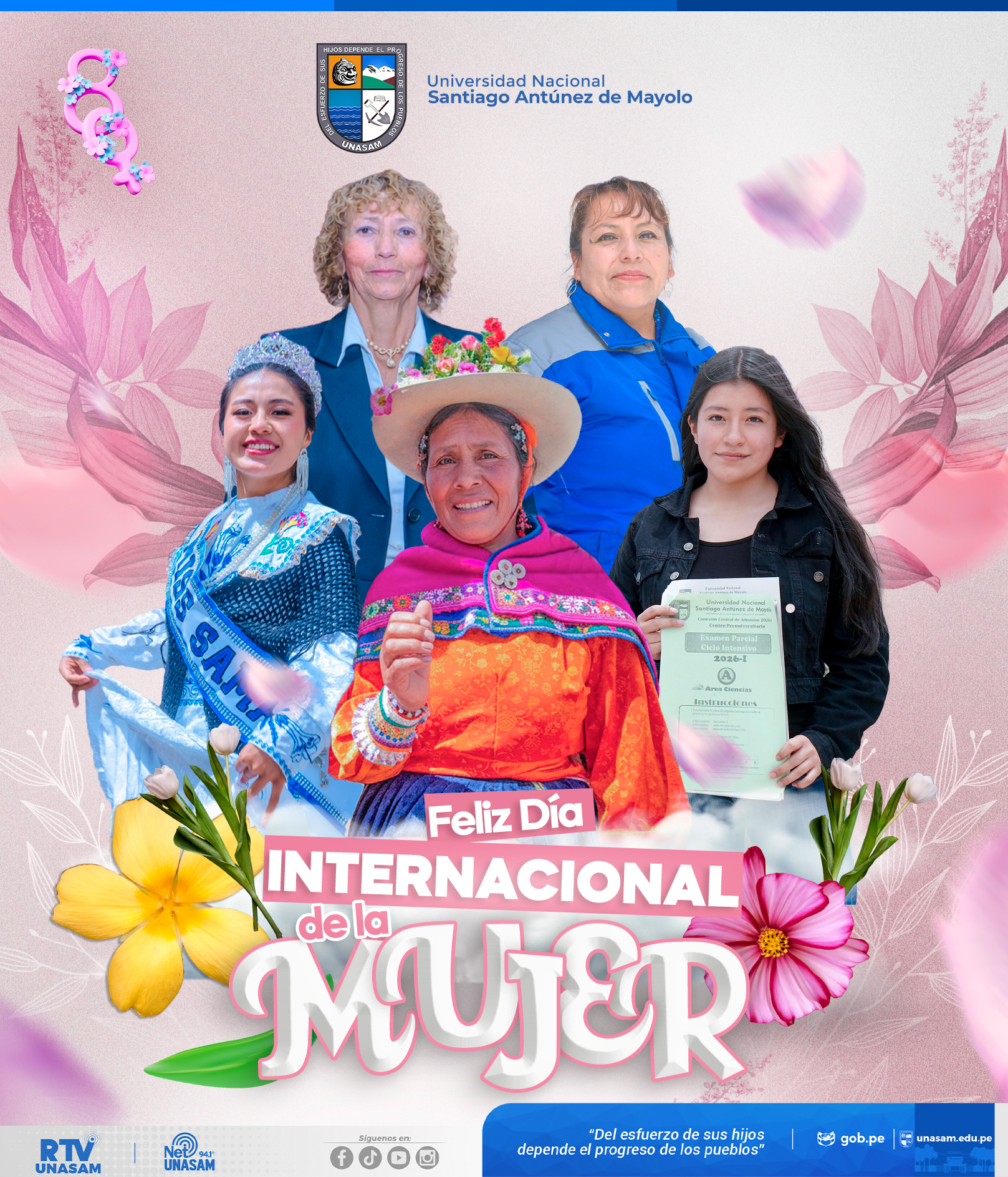  														FELIZ DÍA INTERNACIONAL DE LA MUJER 
														