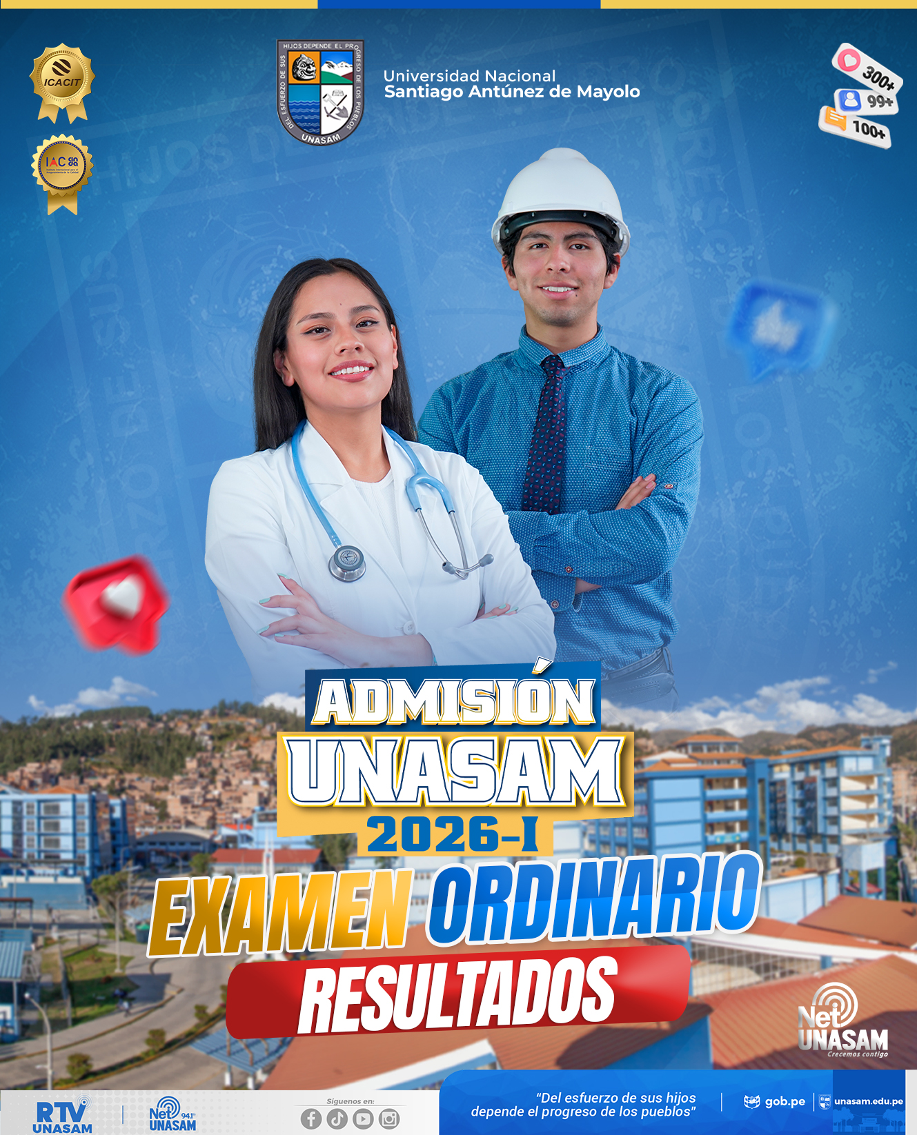  														EXAMEN ORDINARIO 2026-I RESULTADOS
														