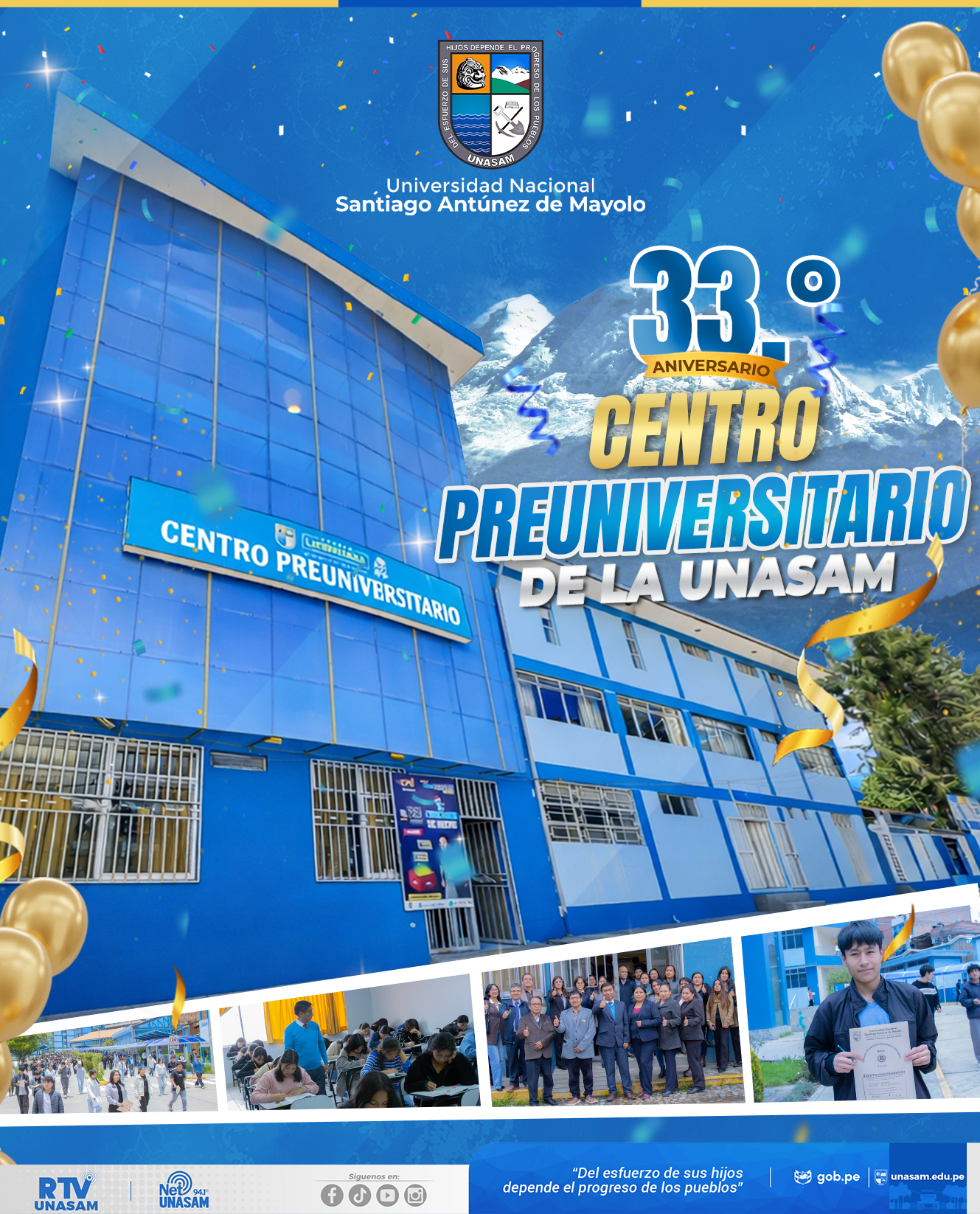  														¡FELIZ XXXIII ANIVERSARIO CENTRO PREUNIVERSITARIO!
														