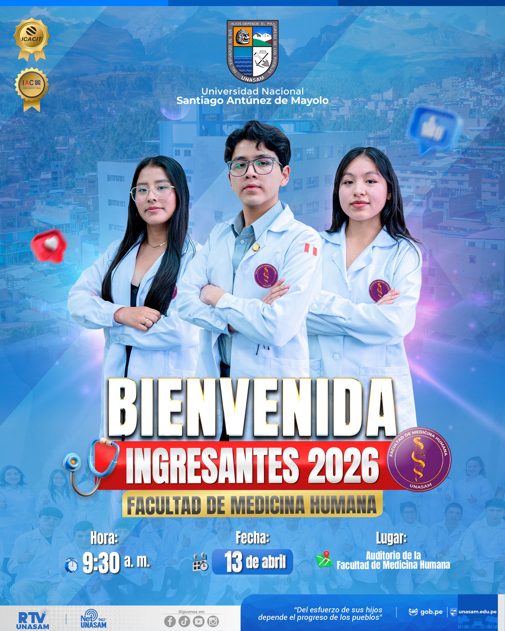  														Bienvenidos, futuros médicos 
														