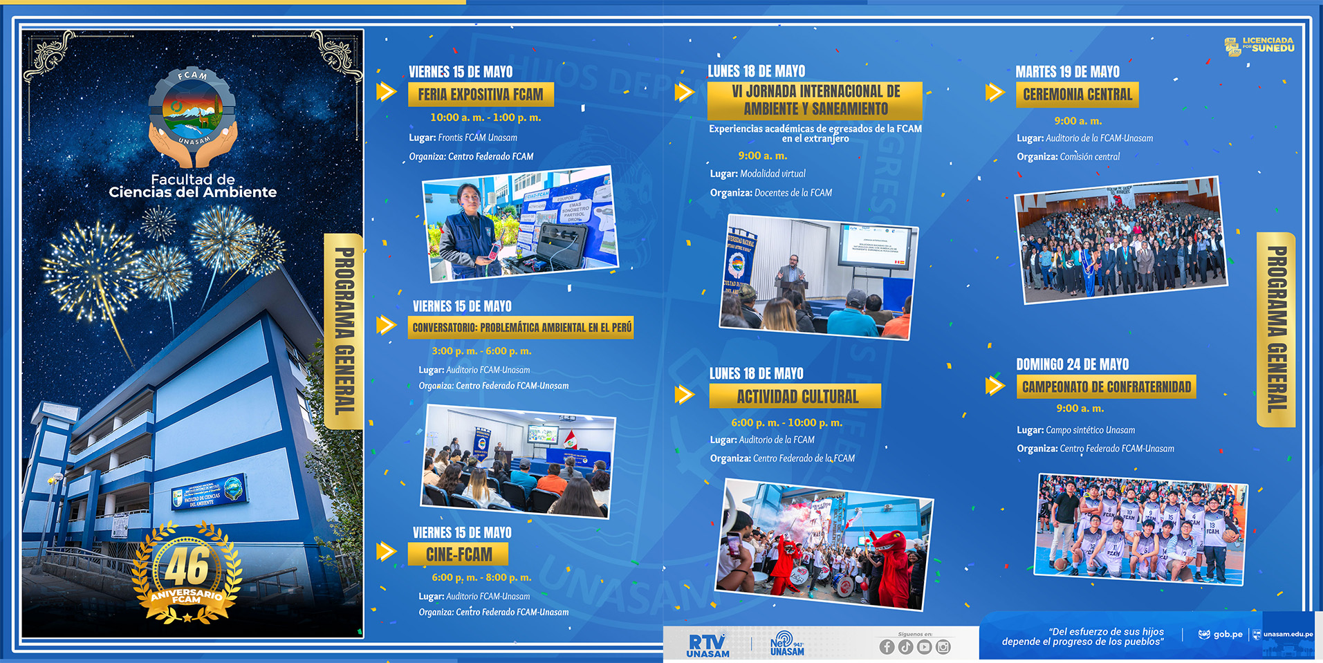  														FCAM- Unasam celebra XLVI aniversario de creación institucional
														