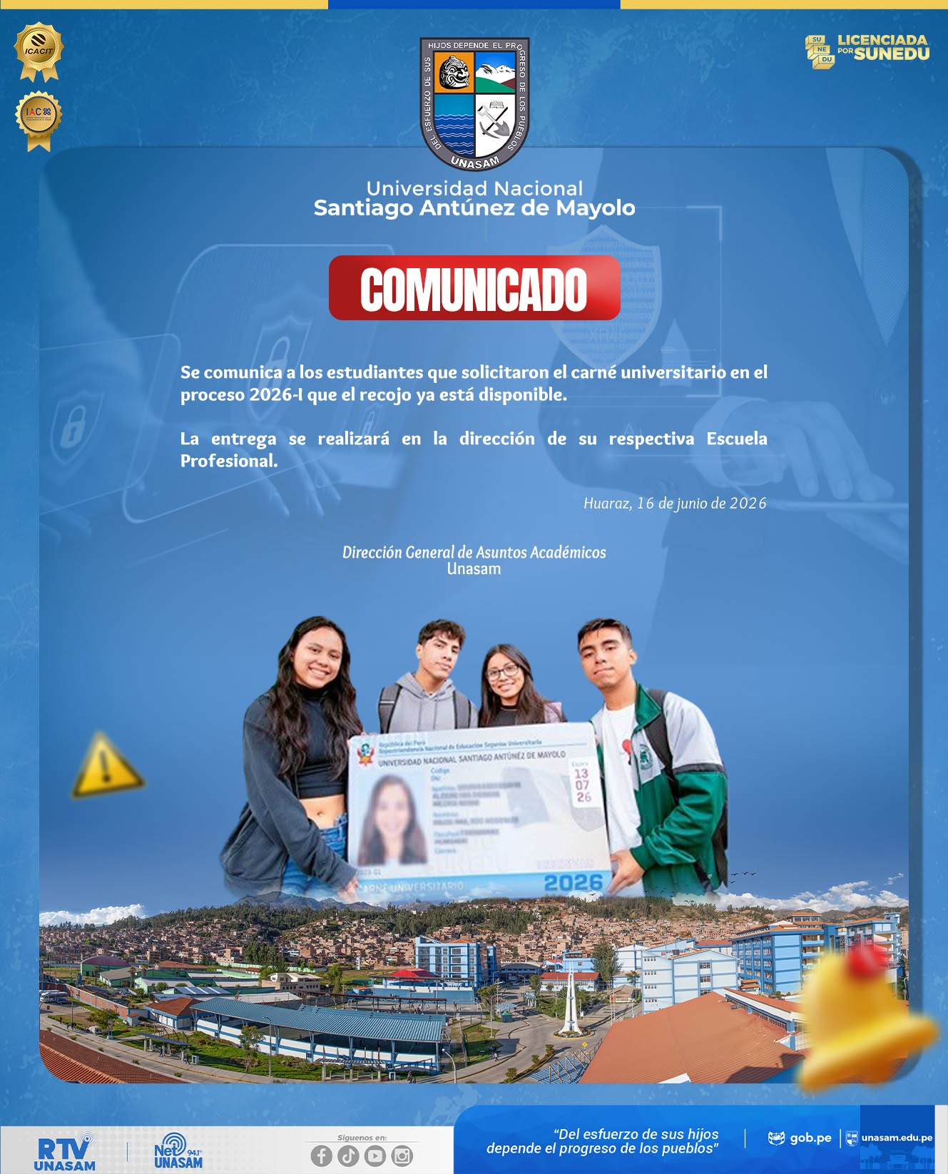  														Comunicado Unasam
														