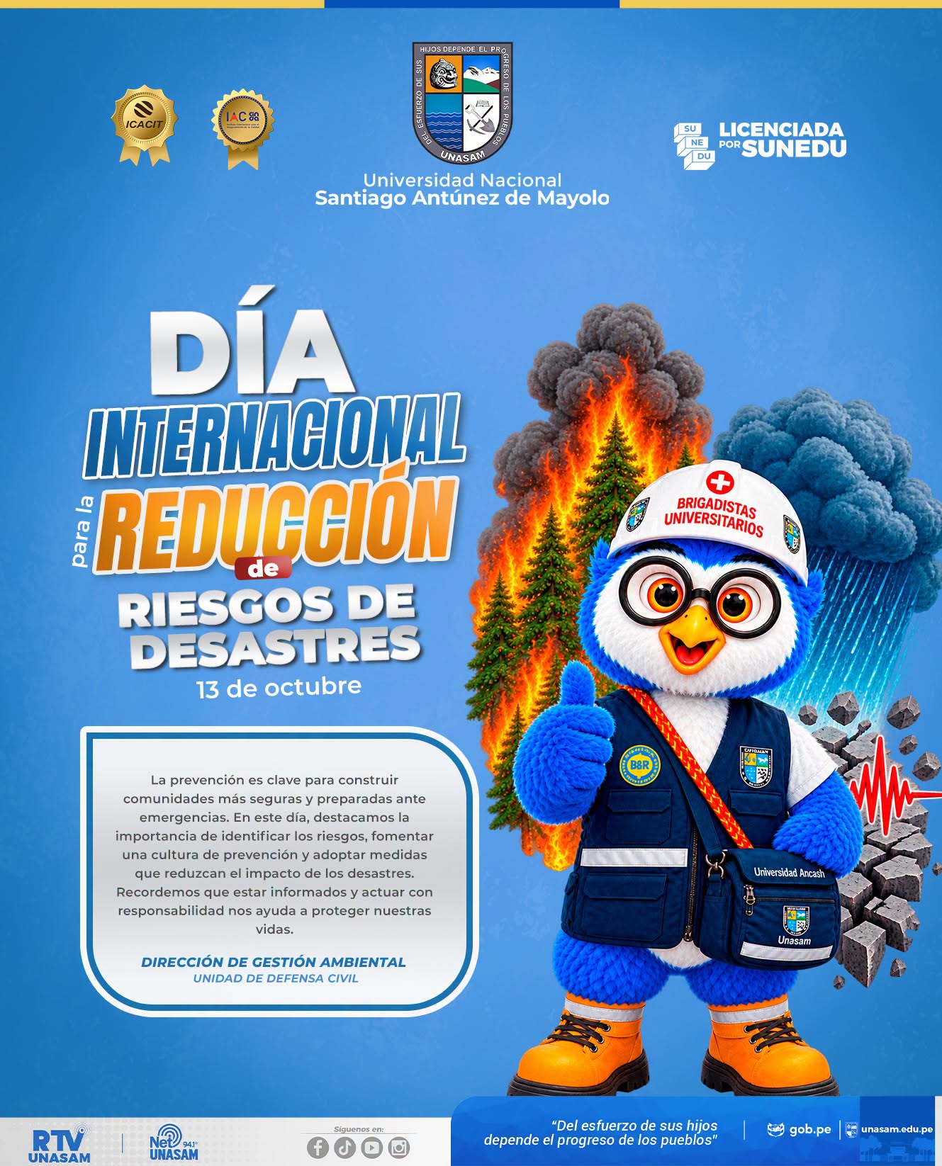  														Día internacional para la reducción del riesgo de desastres
														