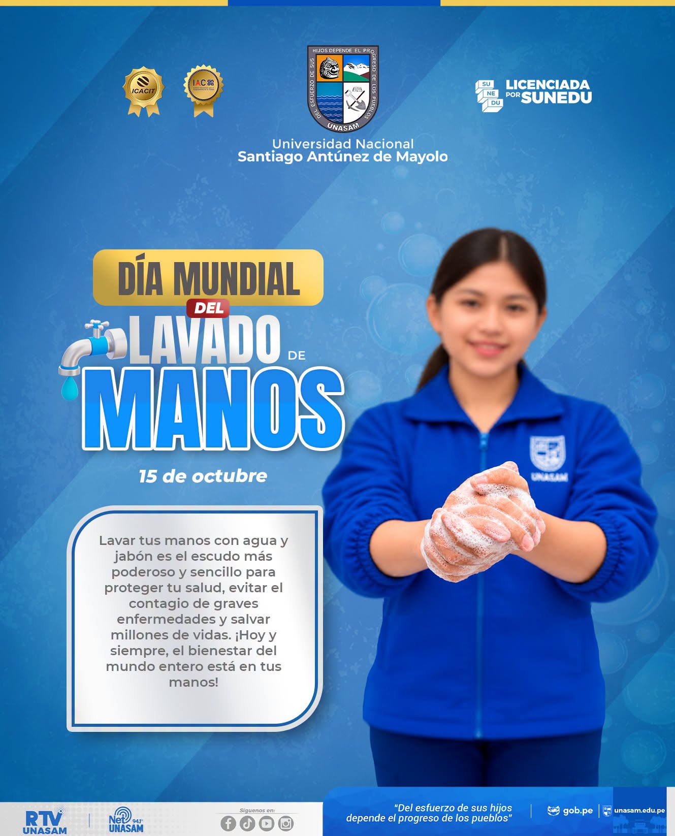  														Día mundial del lavado de manos
														