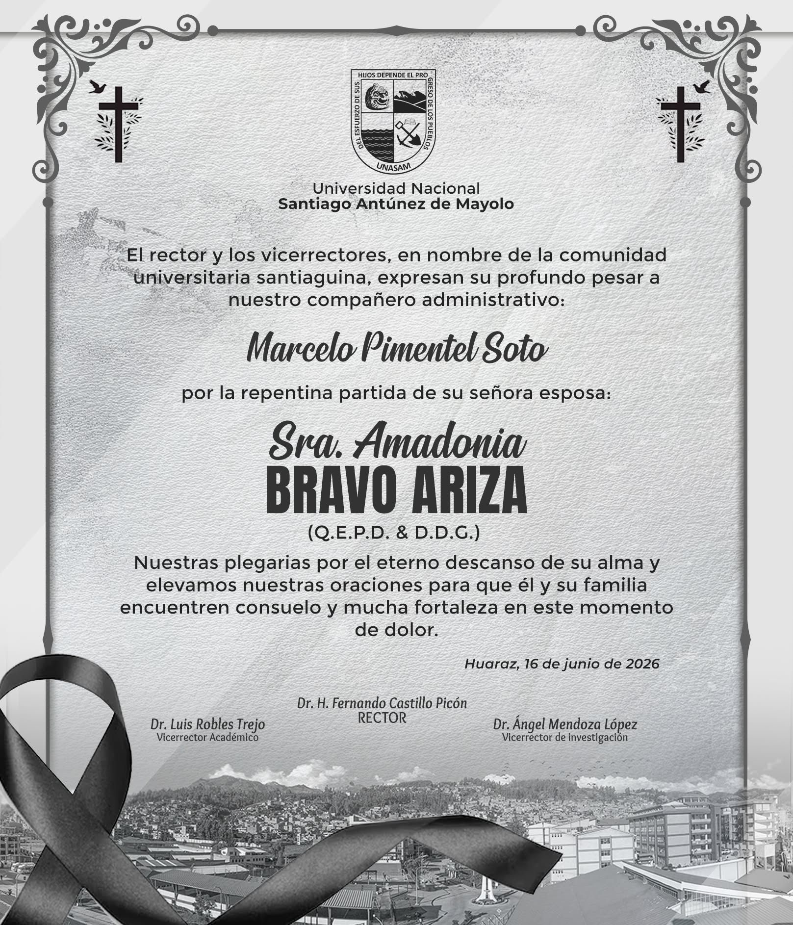  														Condolencias al Sr. Marcelo Pimentel Soto
														