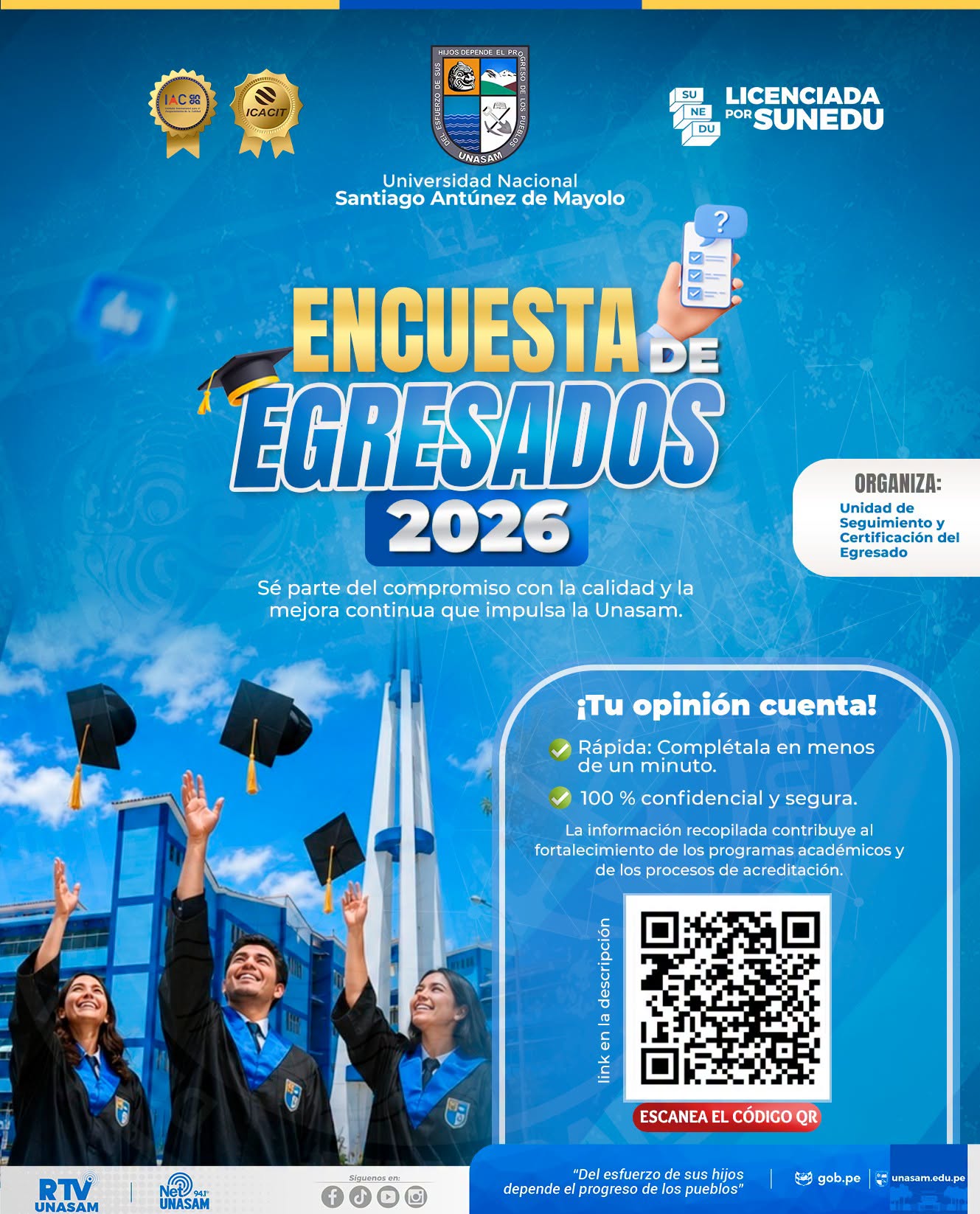  														Encuesta de egresados Unasam 2026
														