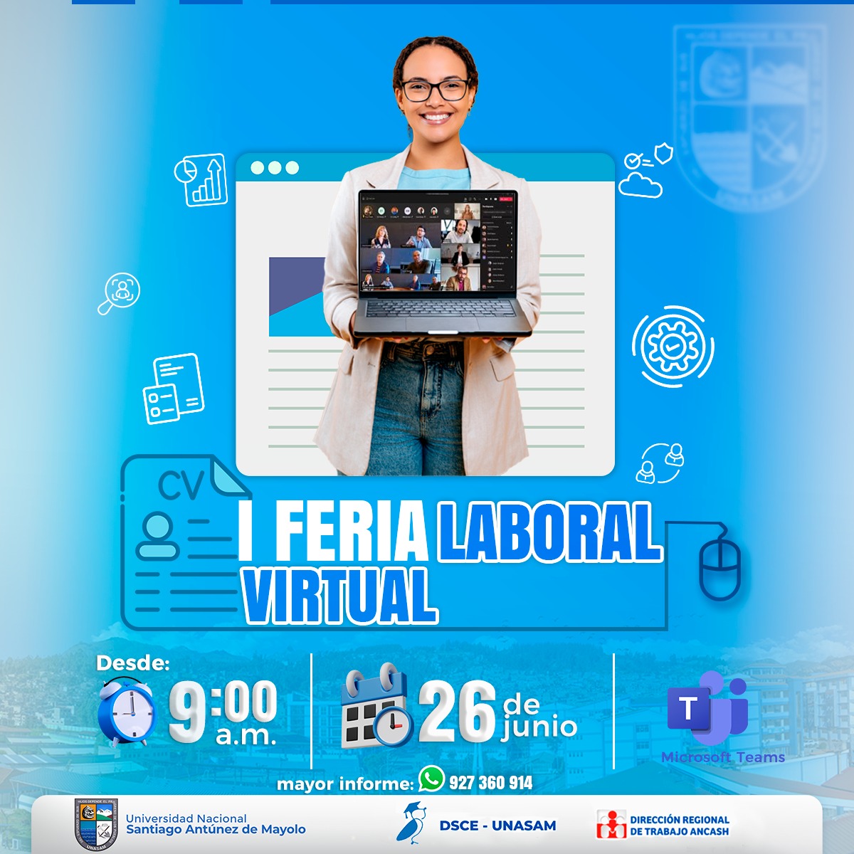  														I FERIA LABORAL VIRTUAL- UNASAM 2025
														