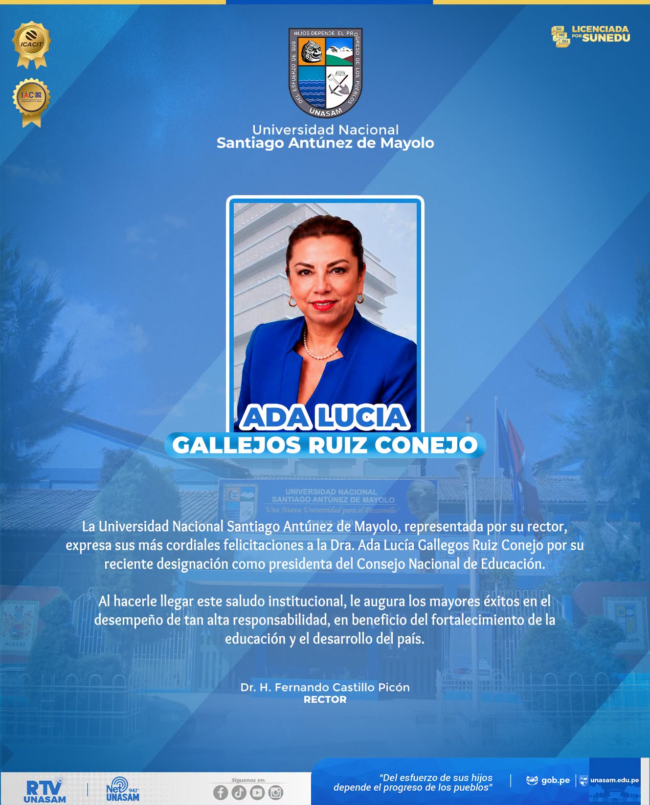  														Felicitaciones a la Dra. Ada Lucía Gallegos Ruiz Conejo
														