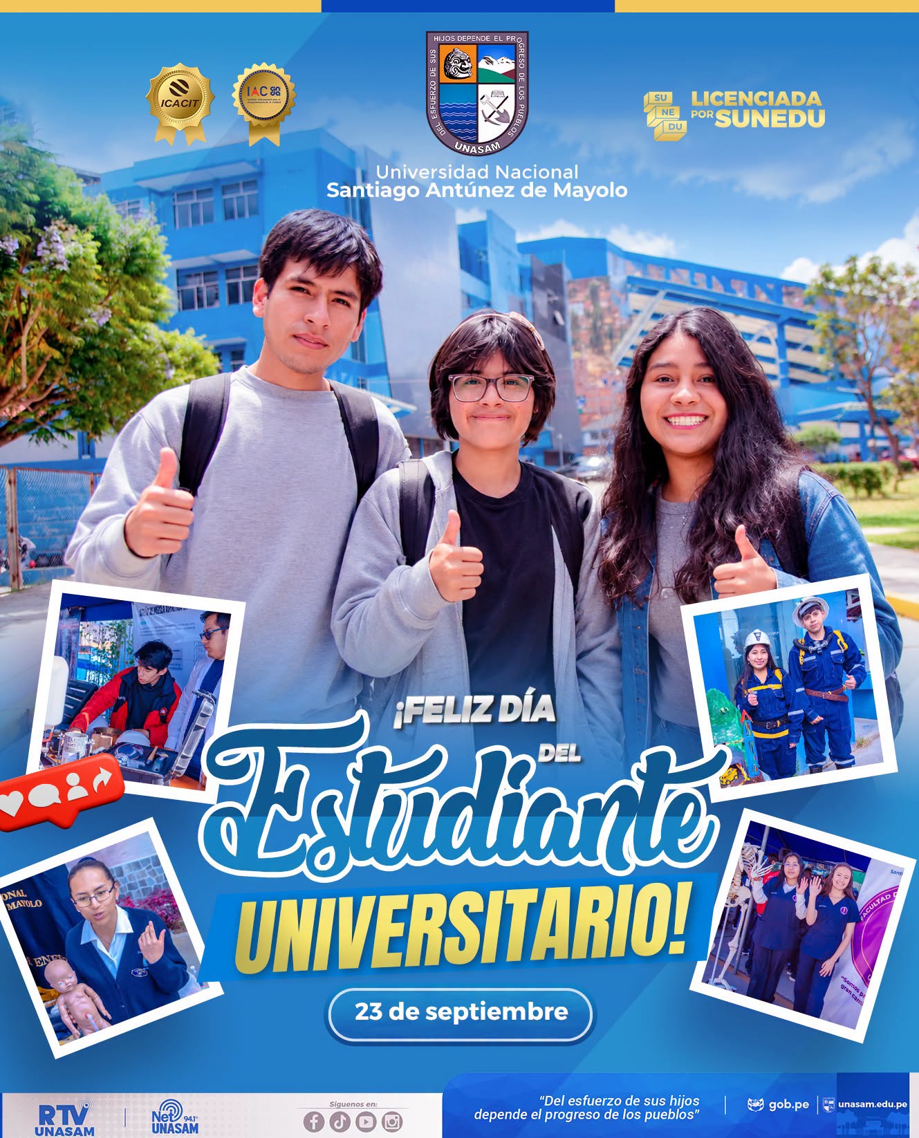  														¡Feliz día del estudiante universitario!
														