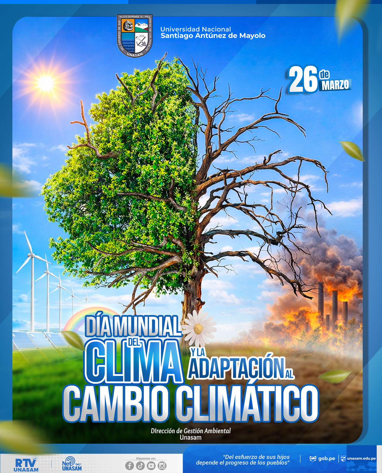  														DÍA MUNDIAL DEL CLIMA Y LA ADAPTACIÓN AL CAMBIO CLÍMATICO
														