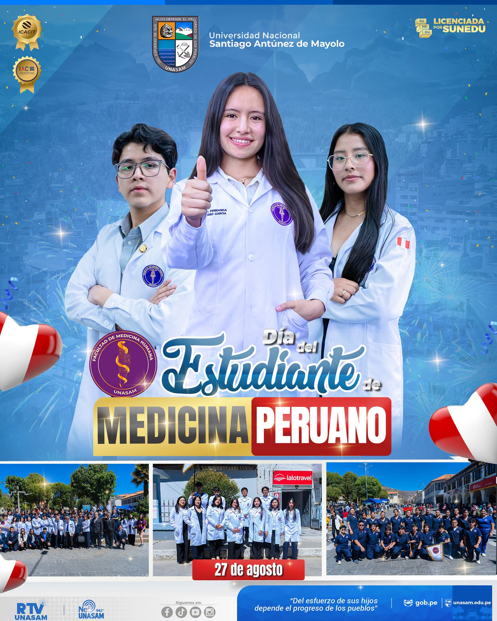  														¡Feliz Día del Estudiante de Medicina Peruano!
														